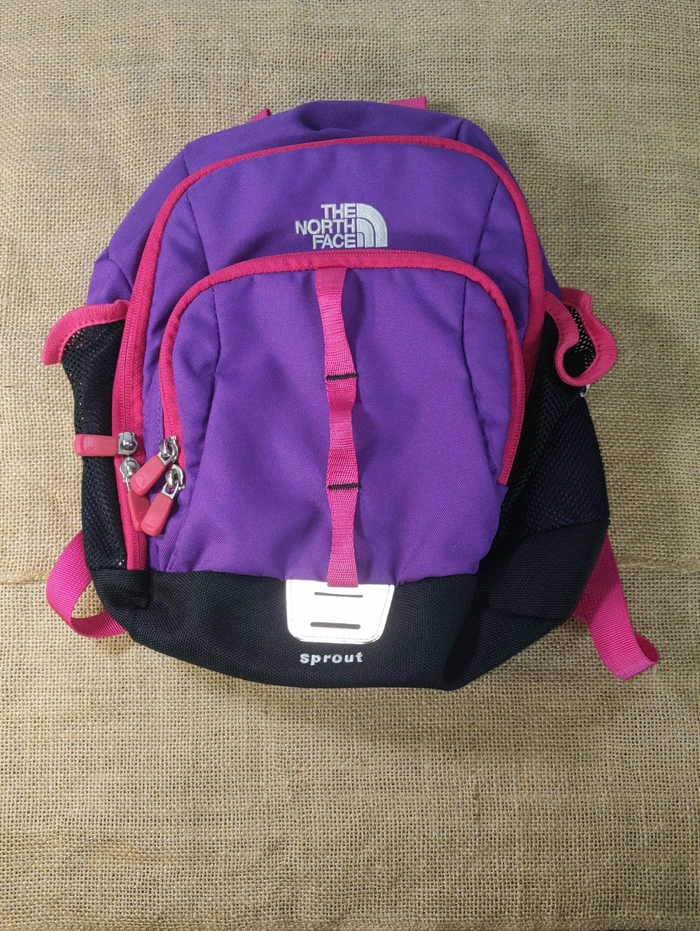 The North Face Sprout Toddler Mini Backpack, Pink/Purple/Black, Good Condition